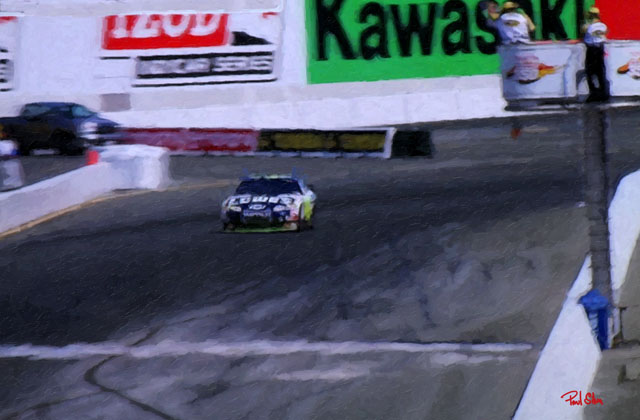 Johnson Crosses the finish line